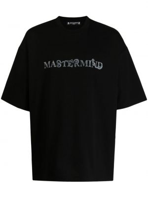 Koszulka bawełniana z nadrukiem Mastermind Japan czarna