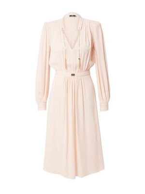 Viskózové priliehavé šaty na gombíky Elisabetta Franchi - ružová