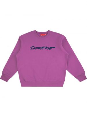 Sweatshirt mit rundem ausschnitt Supreme lila