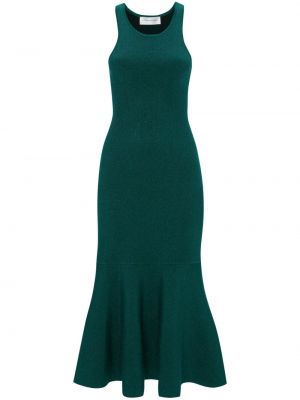 Коктейлна рокля без ръкави Victoria Beckham зелено