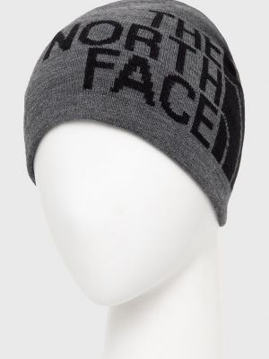 Dzianinowa czapka The North Face szara