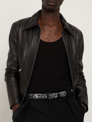 Pasek z nadrukiem Versace Jeans Couture czarny