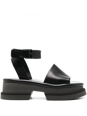 Kožené sandále Clergerie čierna