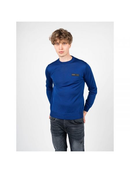 Sweter sportowy Philipp Plein Sport niebieski