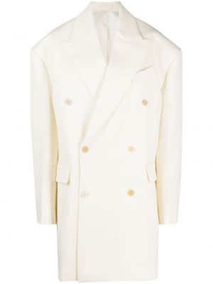 Вълнено палто Wardrobe.nyc бяло