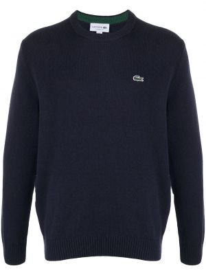 Džemper s vezom Lacoste plava