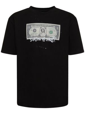 Koszulka z przetarciami bawełniana Someit czarna
