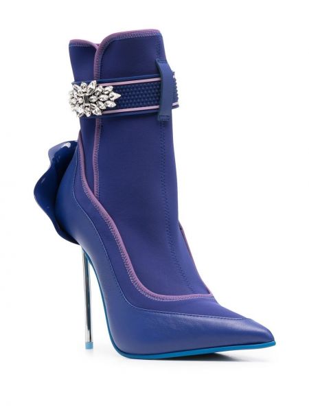 Ankle boots z kryształkami Le Silla niebieskie
