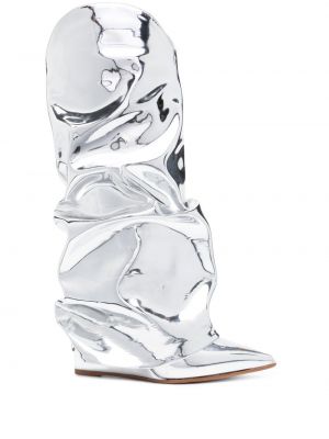 Kotníkové boty Le Silla stříbrné