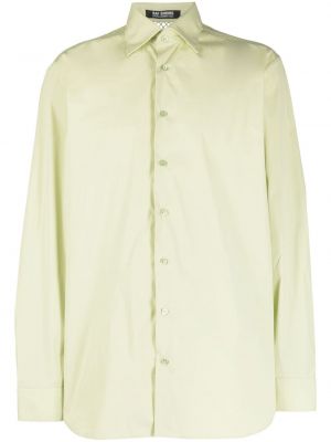 Мрежеста памучна риза Raf Simons зелено