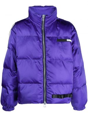 Péřová bunda na zip Oamc fialová