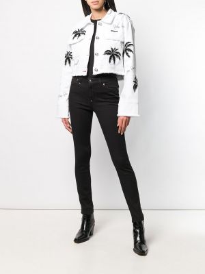 Skinny džíny s oděrkami Philipp Plein černé