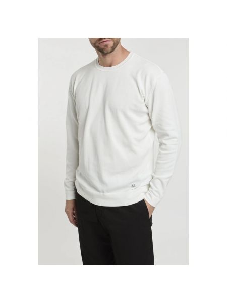 Sweter z okrągłym dekoltem C.p. Company biały