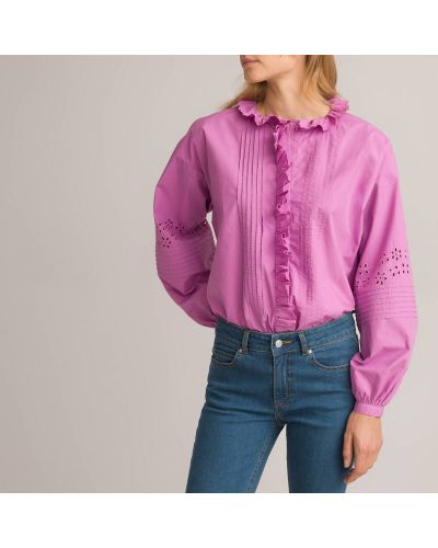 Блузка La Redoute Collections фиолетовая