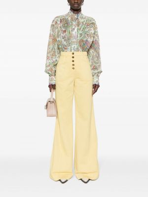Bluse aus baumwoll mit print mit paisleymuster Etro beige