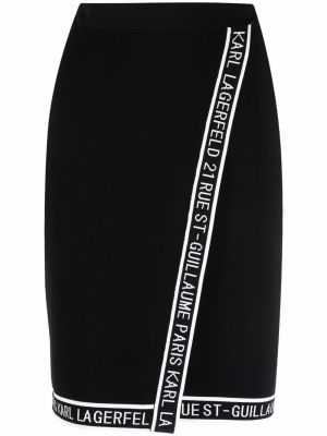 Falda de punto Karl Lagerfeld negro