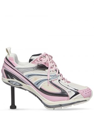 Różowe sneakersy na obcasie Balenciaga X-Pander