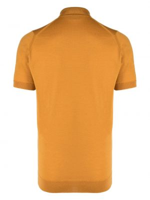 Medvilninis polo marškinėliai John Smedley oranžinė