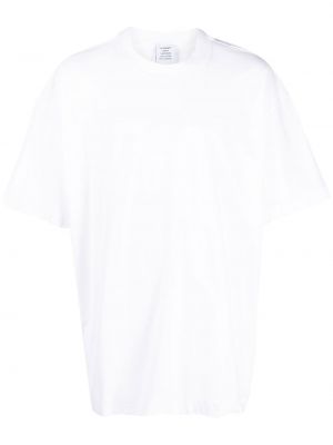 T-shirt mit stickerei aus baumwoll Vetements weiß