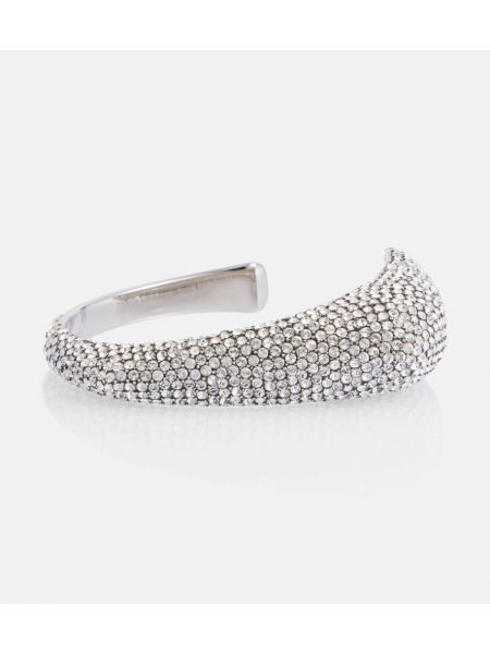 Pulsera de plata de cristal Alexander Mcqueen plateado