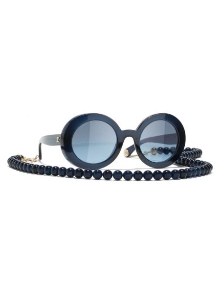 Niebieskie okulary przeciwsłoneczne Chanel