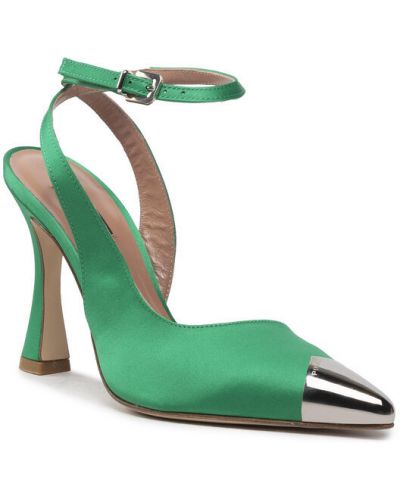 Sandale s otvorenom petom Pinko zelena