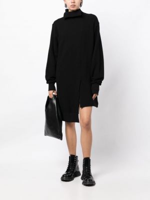 Asymetrické dlouhé šaty Yohji Yamamoto černé