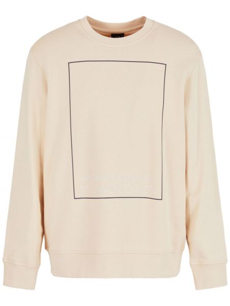 Sweatshirt aus baumwoll mit print Armani Exchange beige