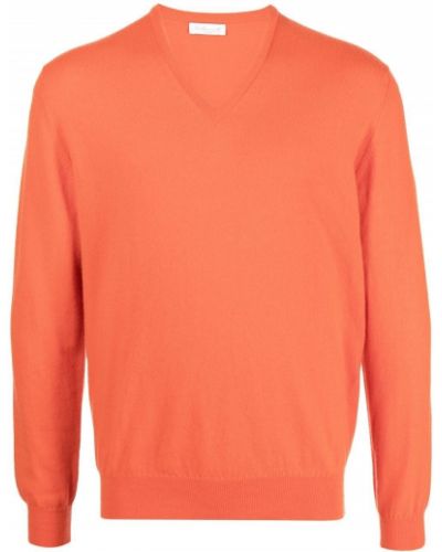 Pullover mit v-ausschnitt Leathersmith Of London orange