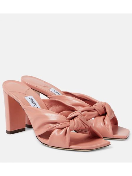 Læder mules Jimmy Choo pink