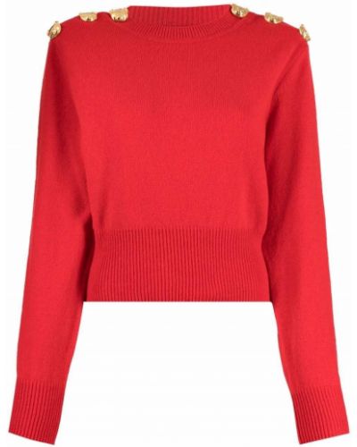 Jersey de cachemir de tela jersey con estampado de cachemira Moschino rojo
