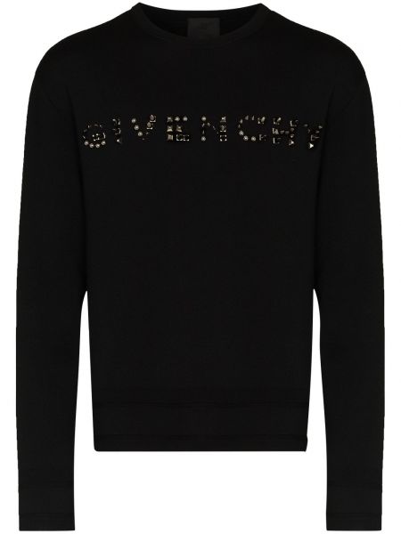 Sweter wełniany z ćwiekami Givenchy czarny
