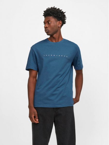 T-shirt large à motif étoile Jack&jones bleu