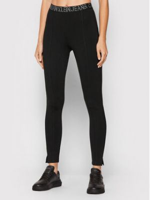 Leggings slim fit Calvin Klein Jeans negru