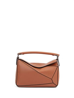 Кожаная мини сумочка Loewe коричневая