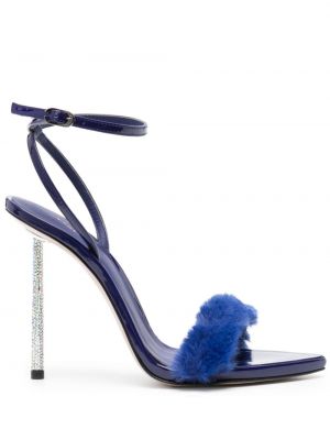 Pelz sandale Le Silla blau