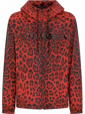Bunda s kapucňou s potlačou s leopardím vzorom Dolce & Gabbana