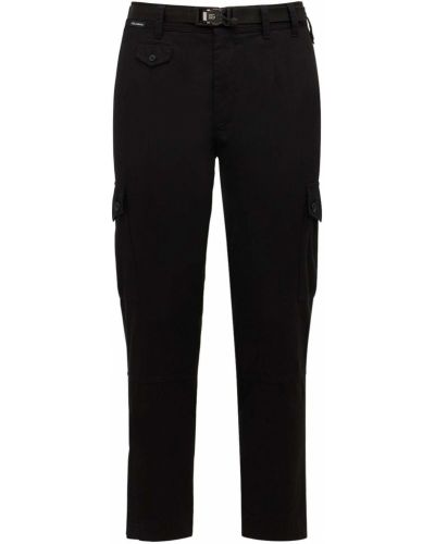 Bavlnené cargo nohavice Dolce & Gabbana čierna