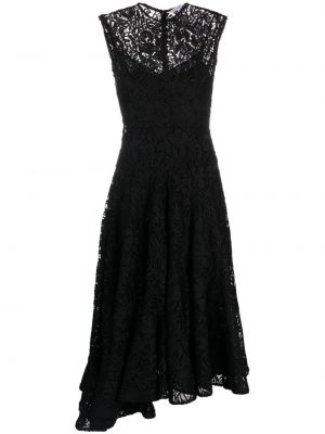 Вечерна рокля без ръкави с дантела Erdem черно