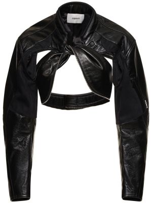 Usnjena jakna iz umetnega usnja Coperni črna