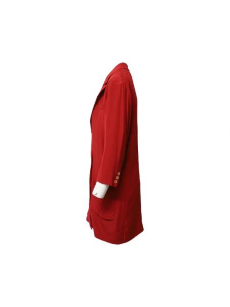 Abrigo de seda outdoor Miu Miu Pre-owned rojo