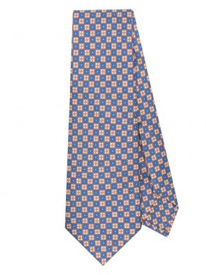 Květinová hedvábná kravata s potiskem Kiton