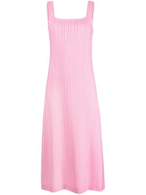 Μίντι φόρεμα ζακάρ Boutique Moschino ροζ