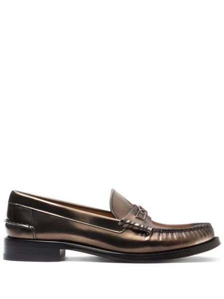 Læder loafers Casadei brun