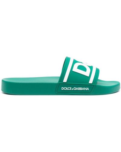 Strand trykt flip-flops Dolce & Gabbana grønn