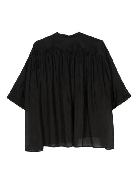 Plisuota marškiniai Semicouture juoda