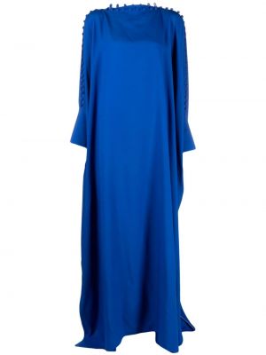 Robe de soirée à rayures Taller Marmo bleu