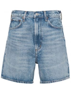 Shorts en jean taille haute Agolde bleu