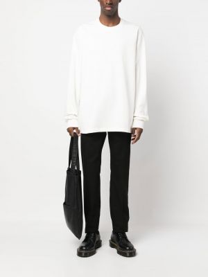 Sweat col rond col rond Rick Owens blanc