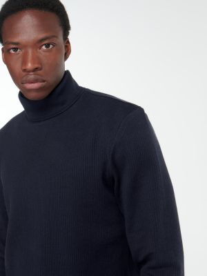 Kokvilnas džemperis ar augstu apkakli Thom Browne zils